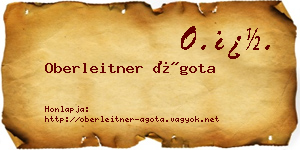 Oberleitner Ágota névjegykártya
